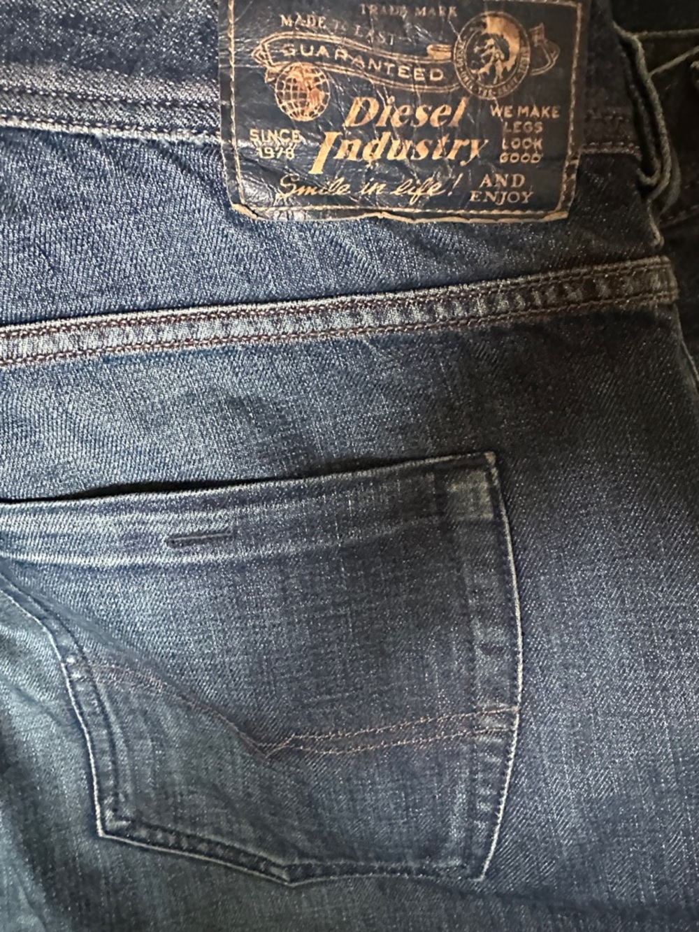 Diesel Industry Zathan Men's Blue Denim Jeans Size 40x36